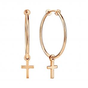 Золотые серьги-кресты TALANT КСП 12.95-01-20 фото